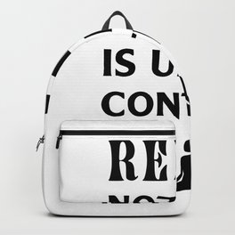 relax nothing is under control Backpack | Love, Ganapati, Yoga, Mantra, Zen, Flower, Harmony, Buddha, Nirvana, Serenity 