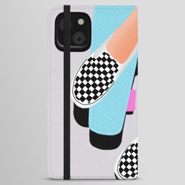 Skater girl poser- Graphic Design Art iPhone Wallet Case