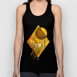 Fire Element, Sunflower, Witchy Art, Watercolor Art, Candles Tank Top