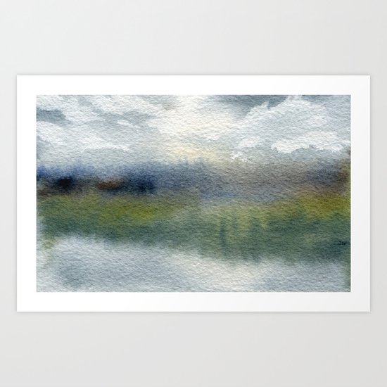 Watercolour Postcard Art Print
