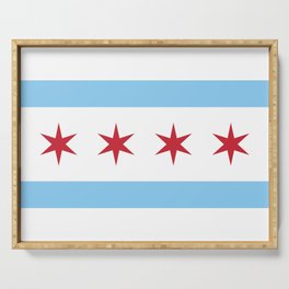 Chicago Flag, Official Flag of the City of Chicago Serving Tray