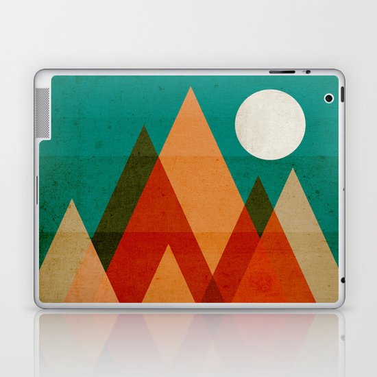 Full moon over Sahara desert Laptop & iPad Skin