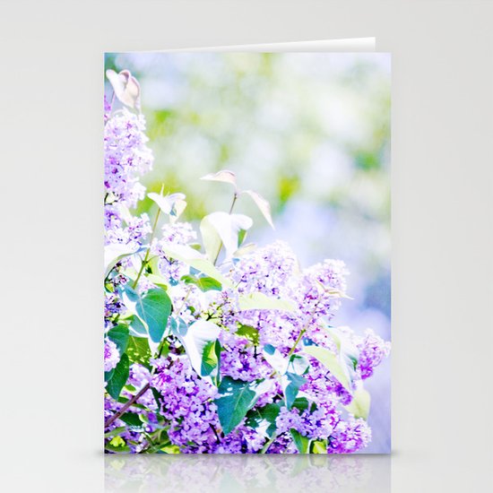 Hazy purple flowers Stationery Cards