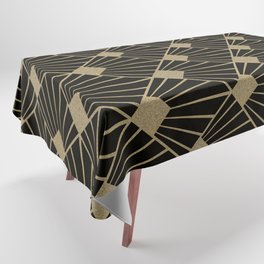 Black And Gold Art Deco Design Tablecloth