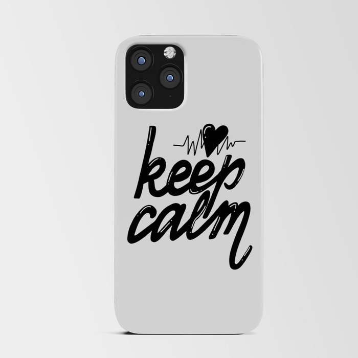 Keep Calm hand lettering iPhone Card Case
