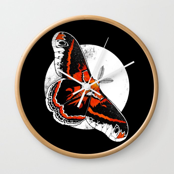 Robin Moth | MOON VERSION |   BUGSPOTTING SERIES Wall Clock