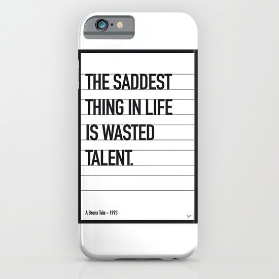 My Bronx Tale Movie Quote poster iPhone & iPod Case
