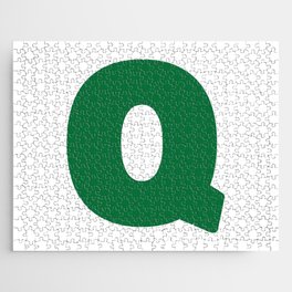 Q (Olive & White Letter) Jigsaw Puzzle