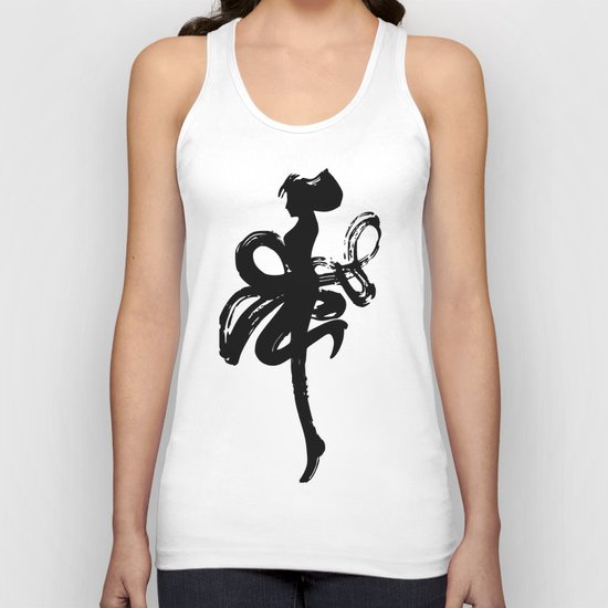 Zen brush Dancer Unisex Tank Top
