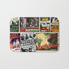 1930s Propaganda - Reefer madness poster collage Bath Mat | Paper, 1930S, Retromovies, 1930Movieposters, Vintageartwork, Vintageartprint, Marihuana, Posterscollage, Propaganda, Reefermadness 