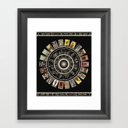 The Major Arcana & The Wheel of the Zodiac Framed Art Print