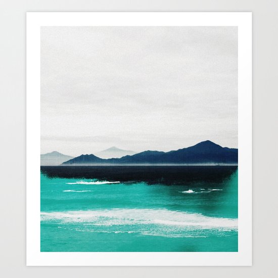 Blue coast Art Print