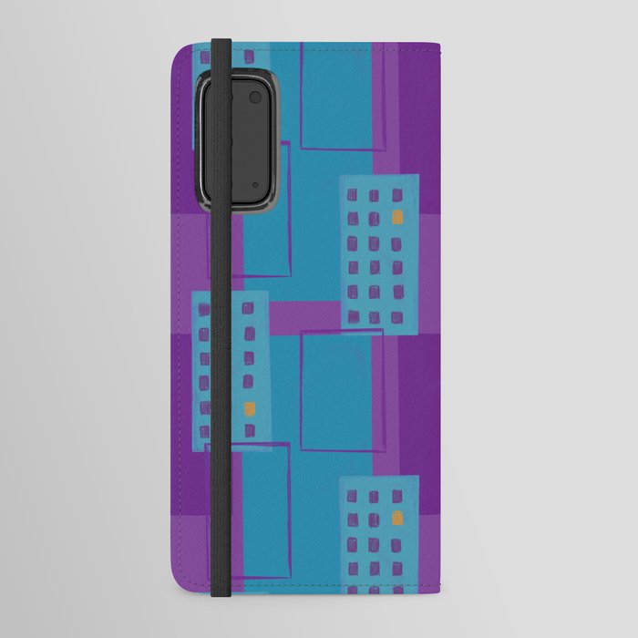 Abstract skyscrapers in the form of a seamless pattern Android Wallet Case