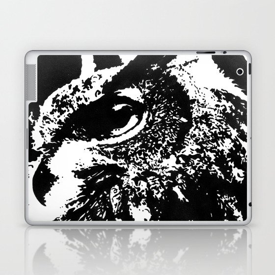 Eurasian Eagle Owl Painting Laptop & iPad Skin