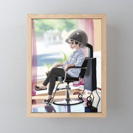 Behind the Chair Framed Mini Art Print