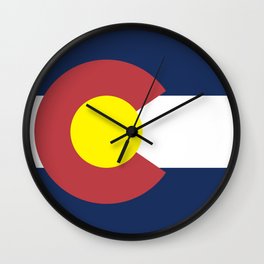 Flag of Colorado Wall Clock | Usa, Hiking, Cat, Explore, Culture, Vintage, Coloradosprings, Denver, Boulder, Travel 