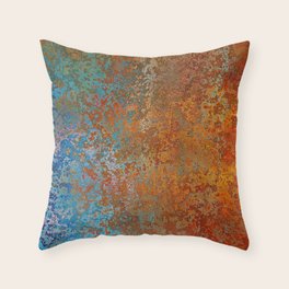 rust and blue throw pillows