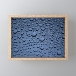 Blue Droplets Framed Mini Art Print
