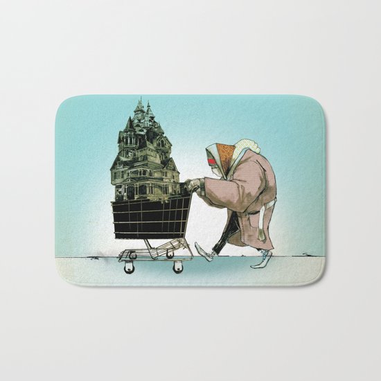 Glue Network Print Series "Homelessness" Bath Mat