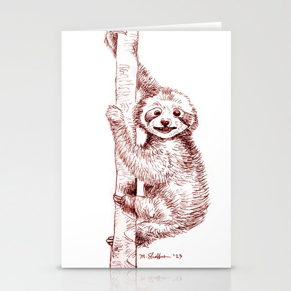 Sloth Sanctuary Stationery Cards