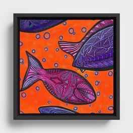 FISH3 Framed Canvas