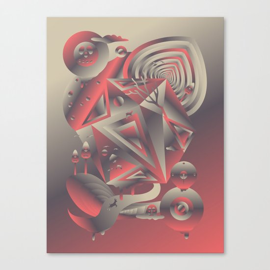 Geometromorphic Consciousness Canvas Print