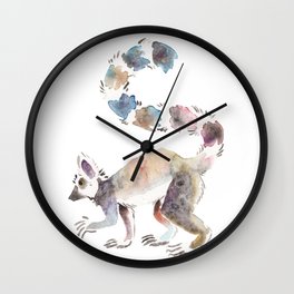 Splotchy Lemur Wall Clock