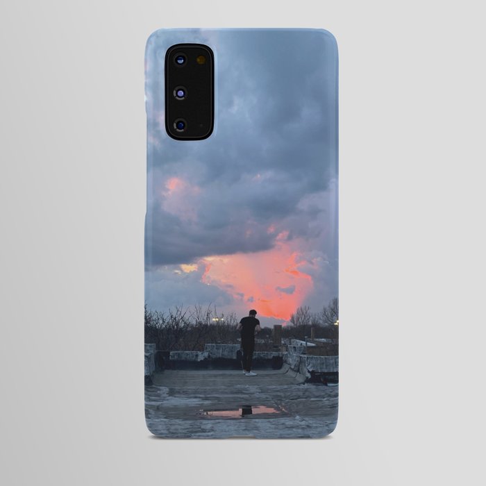 Pink Sunset Through Storm Clouds Android Case