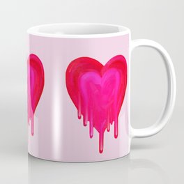 Melting Magenta Painted Heart Coffee Mug | Paintedheart, Magentaheart, Drippingheart, Pinkvalentine, Dripheart, Cuteheart, Heartvalentine, Valentine, Minimalheart, Heartgift 