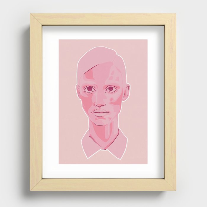 Rebecca pink shades illustration Recessed Framed Print