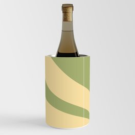 Sage Green Leaves Abstract Wine Chiller