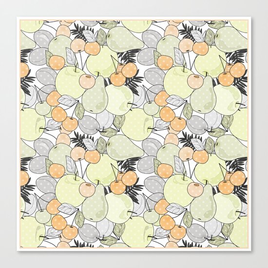 Fruit market . Retro . Canvas Print