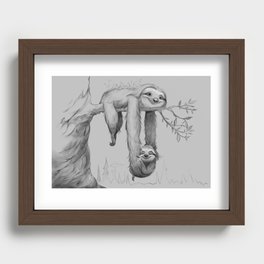Sloth Swing Recessed Framed Print