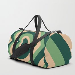 Green Retro Hearts Duffle Bag | Emerald, Graphicdesign, Summer Indie, Olive, Olivia, Y2K Aesthetic, 2000S, Aesthetic, Geometric Heart, Cute Hearts 