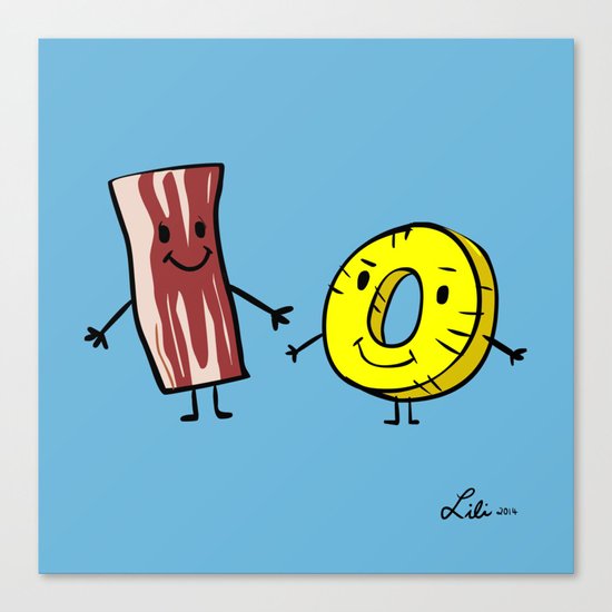 Bacon Pineapple Canvas Print