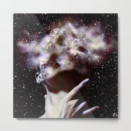 Captivation Suffocation  Metal Print | Galaxy, Woman, Escape, Trippy, Clouds, Photoshop, Captivity, Digital, Space, Color 