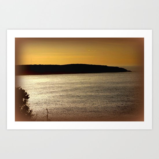 Sunsetting at Portland Art Print