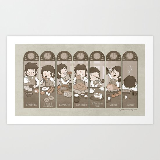 The Seven Daily Meals Art Print