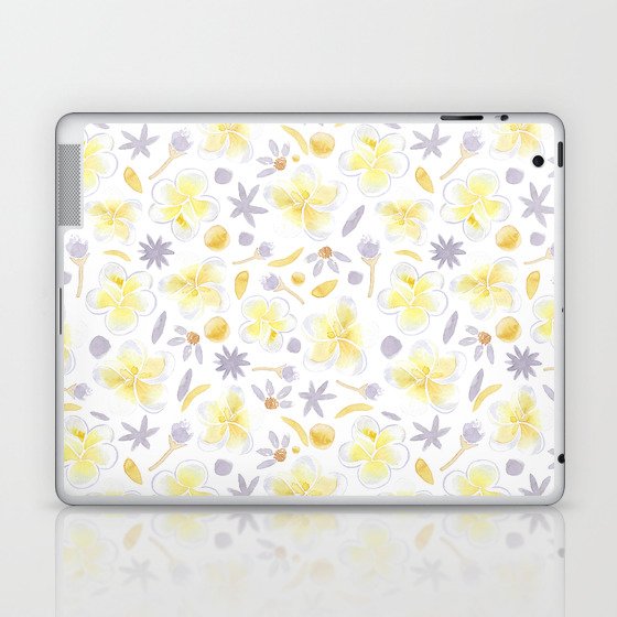 Frangipani (Yellow & White) Laptop & iPad Skin