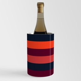 Maroon orange navy stripes Wine Chiller