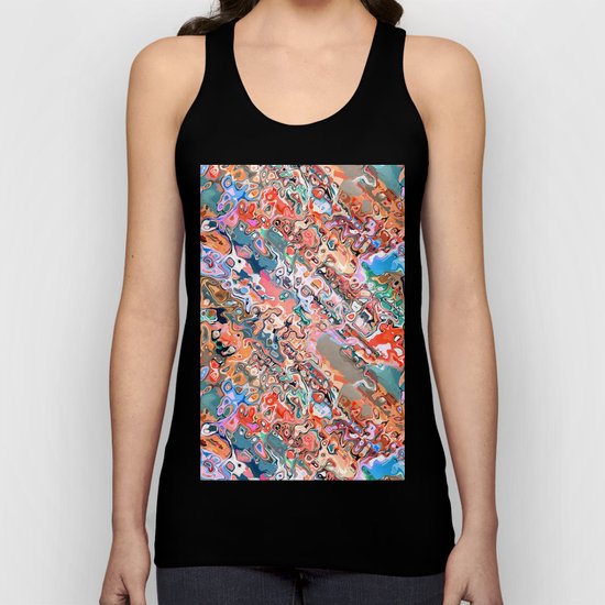 Colorful Textured Abstract Unisex Tank Top