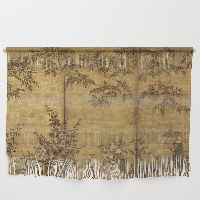 Summer Flowers by Tawaraya Sosetsu  Wall Hanging