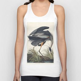 Great blue Heron from Birds of America (1827) by John James Audubon etched by William Home Lizars Unisex Tank Top