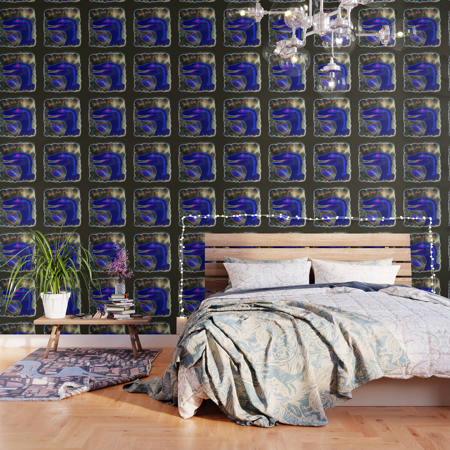 You Are My Blue Dinosaur Wallpaper By Menchulica Society6