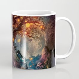 Magnificent Big Marvelous Magic Glowing Fairytale Forest Tree Light Bulbs Dreamland Ultra HD Coffee Mug