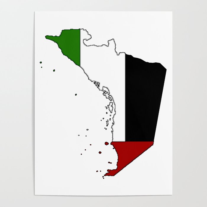 Uae Map With Flag Colour United Arab Emirates Uae Map With Flag Poster By Havocgirl | Society6