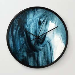Kitchen Print Wall Clocks Society6 1 2 3 Blue Abstract Wall Clock