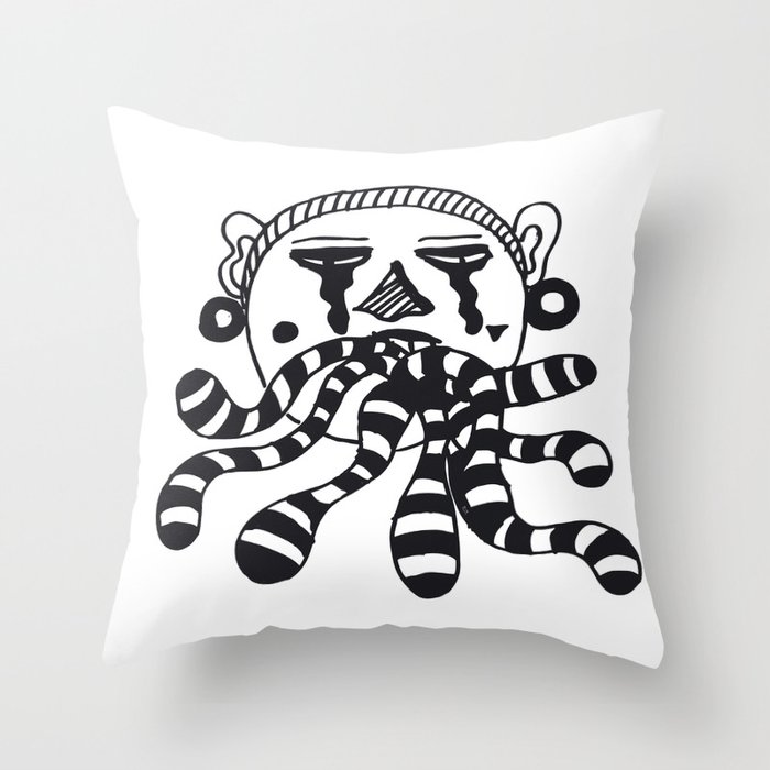 Dirty Mouth Throw Pillow