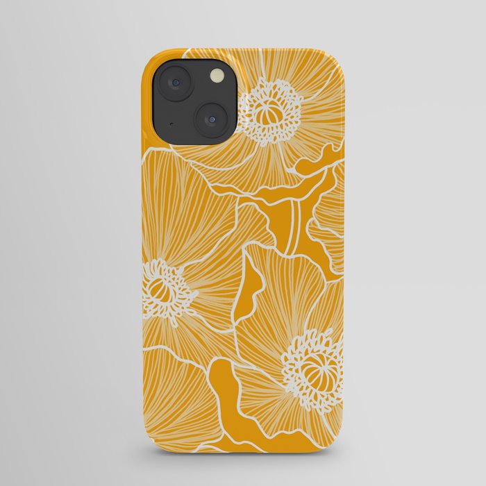 Saffron Yellow Poppies iPhone Case