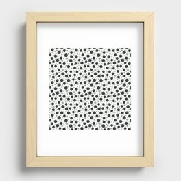 Monochrome Random Dots Recessed Framed Print